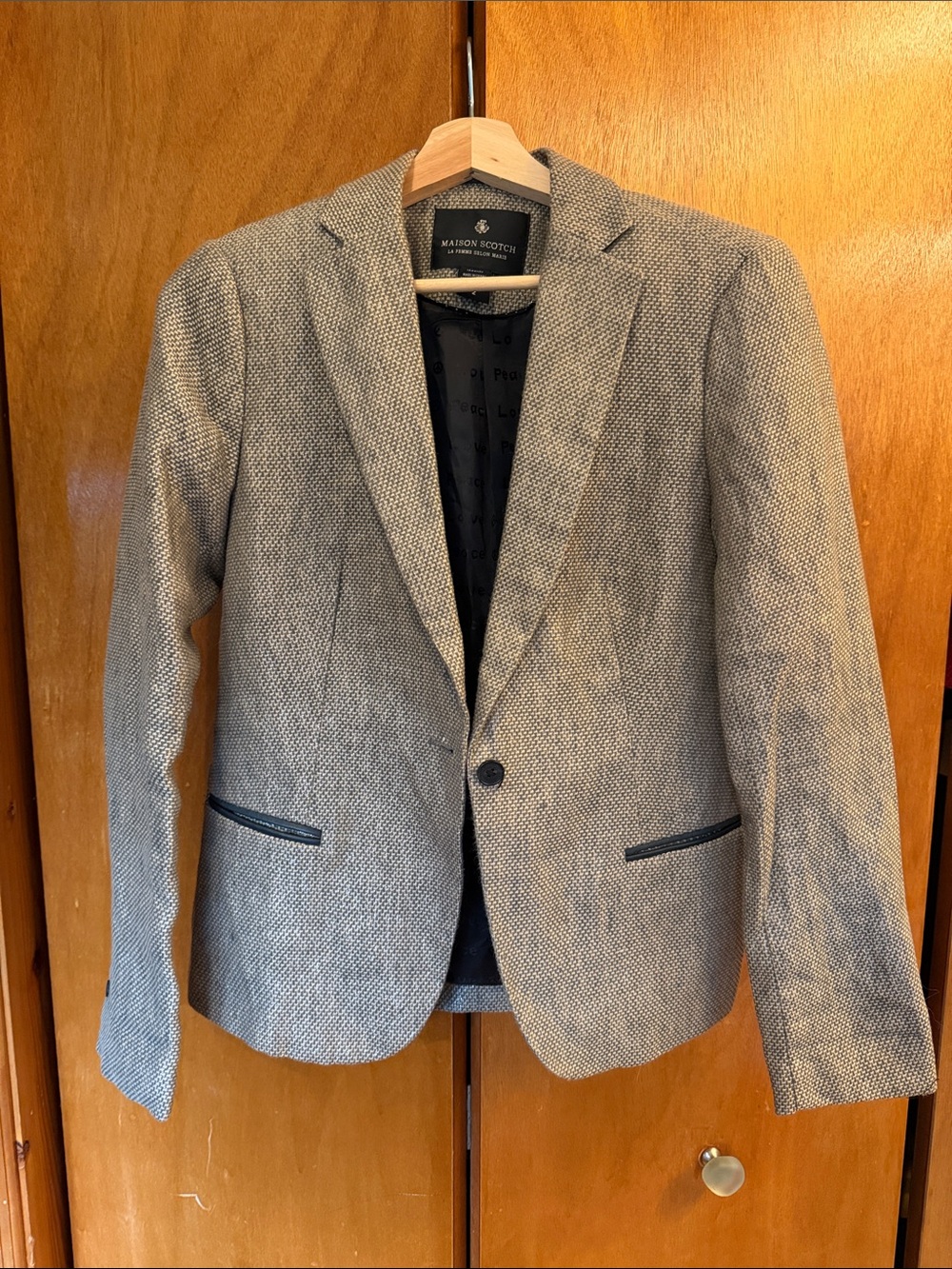 Scotch & Soda Light Gray Textured Sport Coat